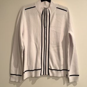 TALBOTS FULL ZIP COOLMAX SWEATER SIZE LARGE